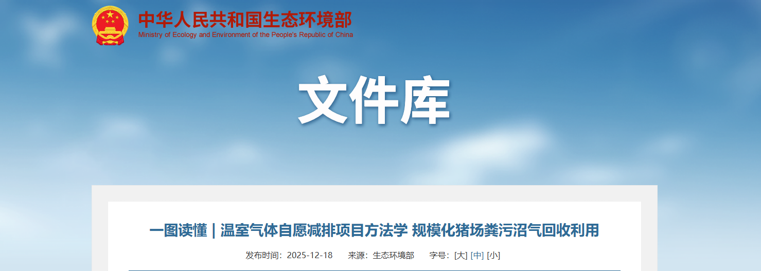 一图读懂 | 温室气体自愿减排项目方法学 规模化猪场粪污沼气回收利用