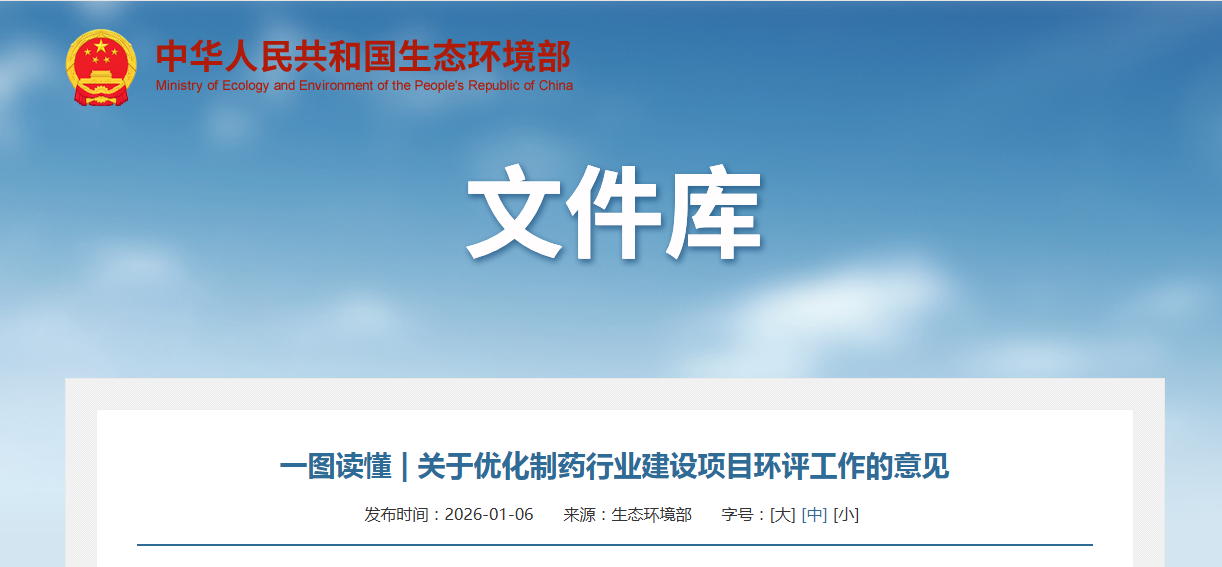 一图读懂 | 关于优化制药行业建设项目环评工作的意见